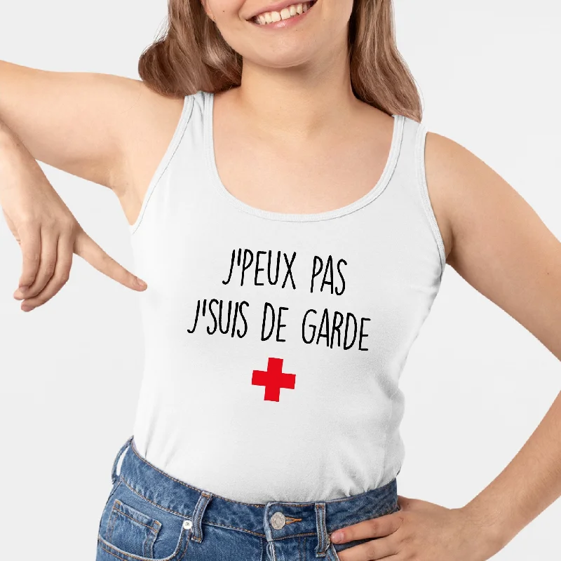 Débardeur Femme J'peux pas j'suis de garde
