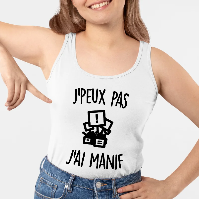Débardeur Femme J'peux pas j'ai manif
