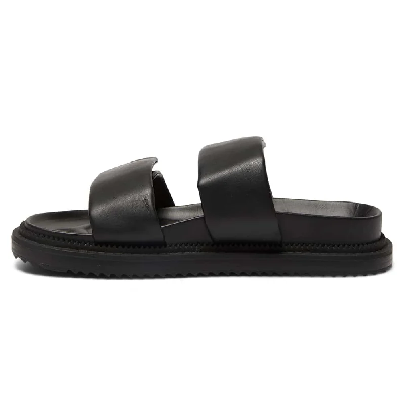 Bahamas Slide in Black Smooth