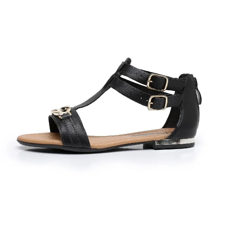 Alluring Back Straps Sandals - Black (510.041)