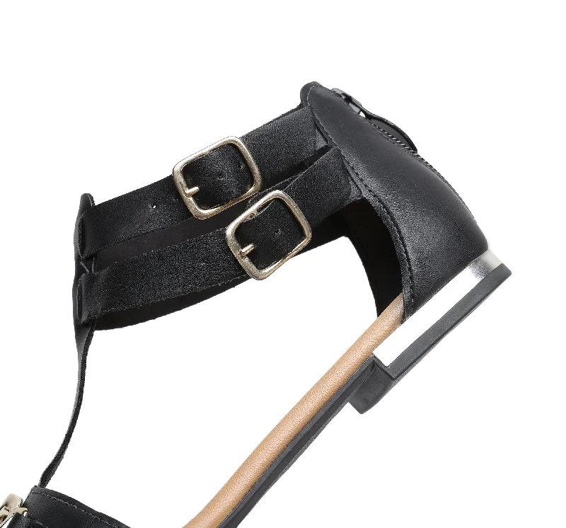 Alluring Back Straps Sandals - Black (510.041)