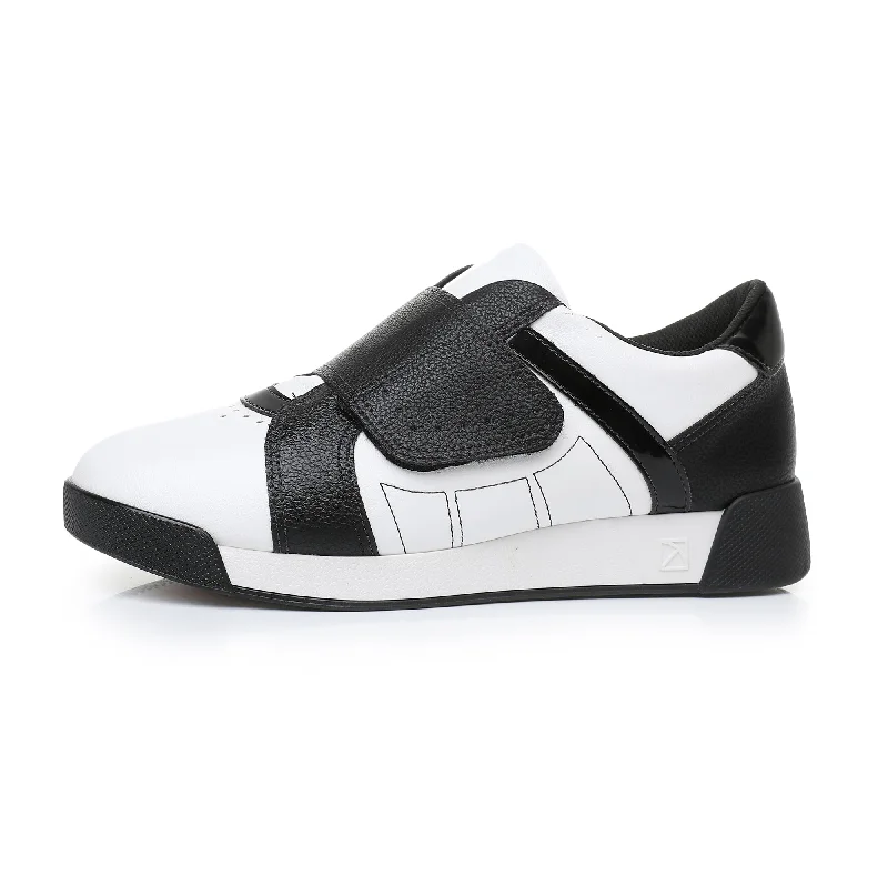 Piccadilly Black & White Velcro Sneakers for Women (988.003)