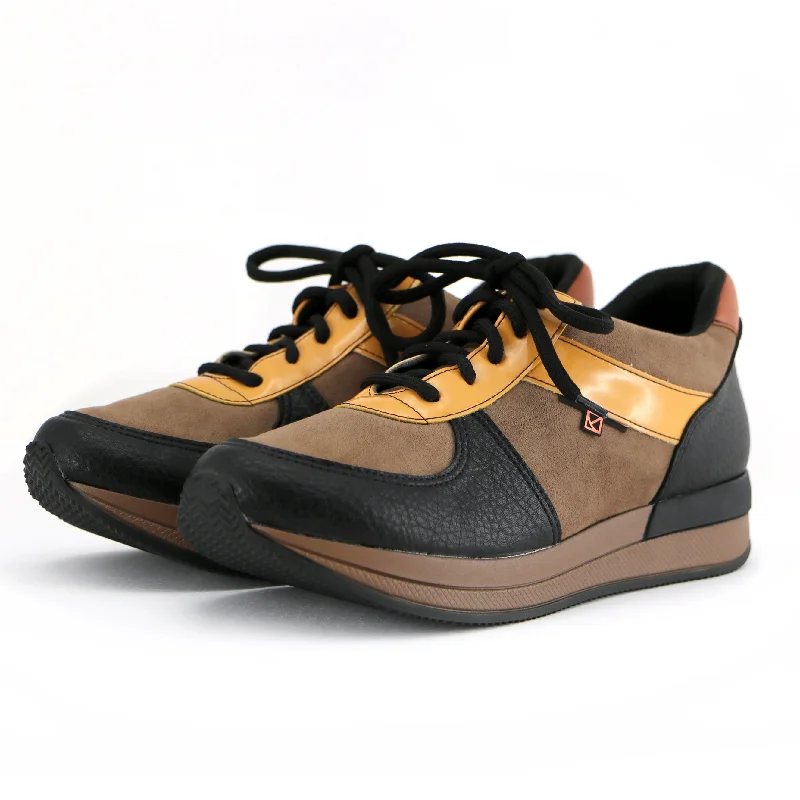 Brown/Orange Laced ENERGY Sneakers for Women (974.015)