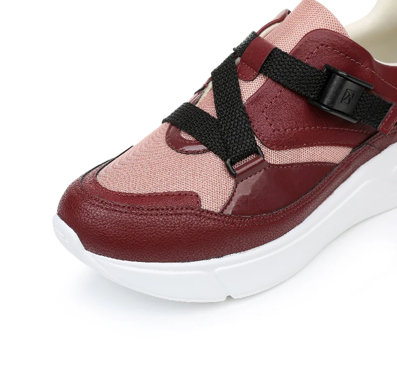 Runway-Ready Comfort Sneaker - Burgundy (986.003)