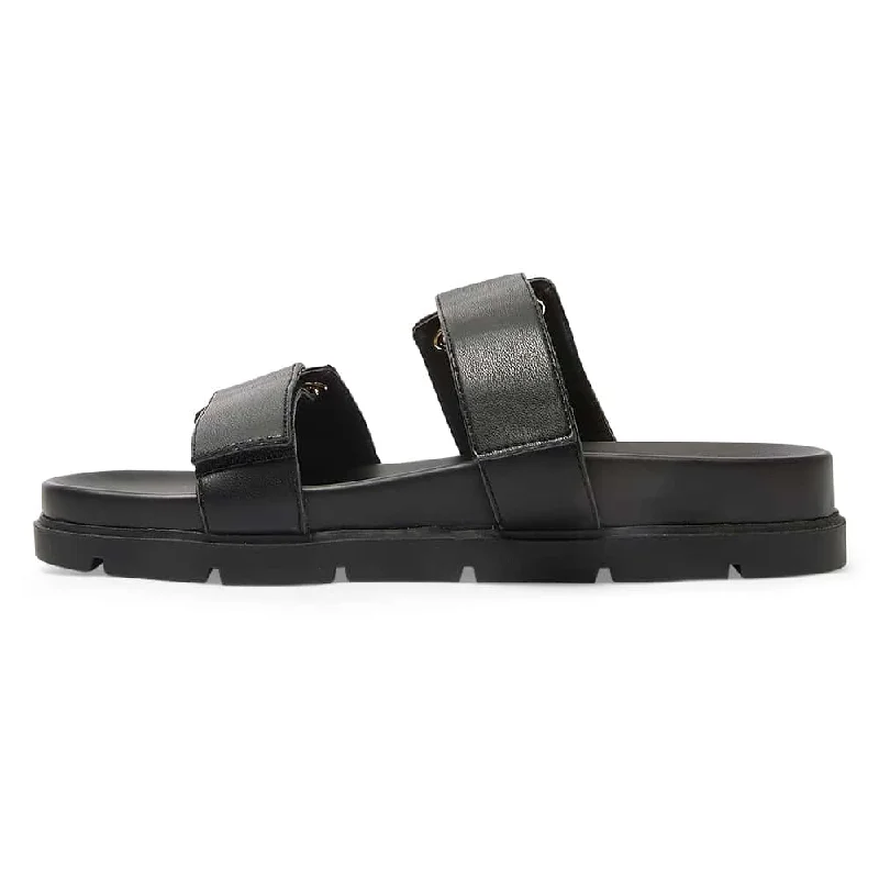 Calvin Slide in Black Smooth