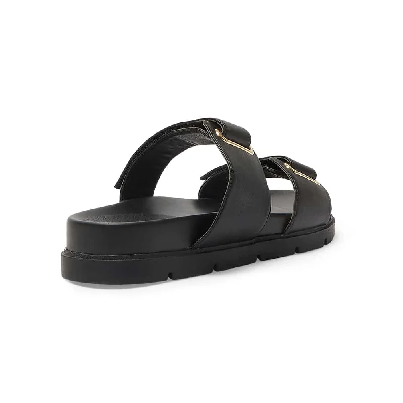 Calvin Slide in Black Smooth