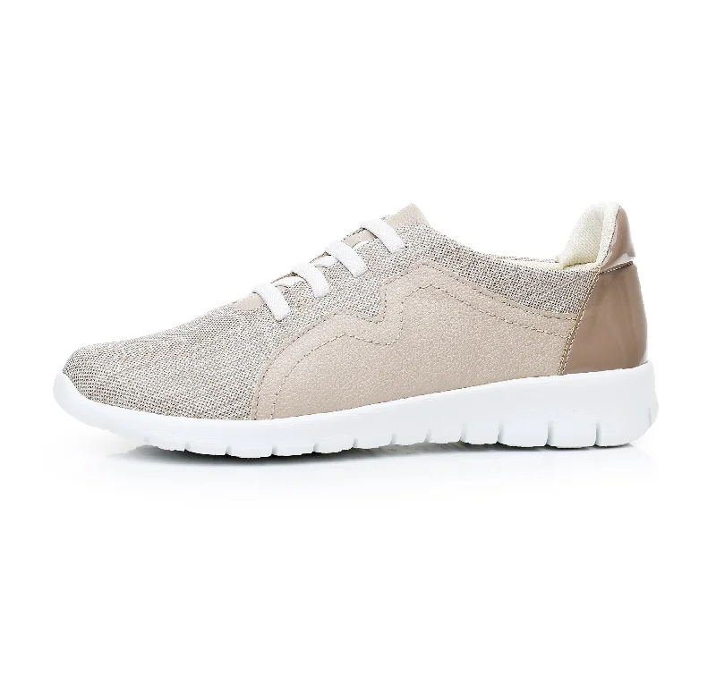 Piccadilly Taupe Women's Original Soft Sneaker with Elastic Lace (970.055)