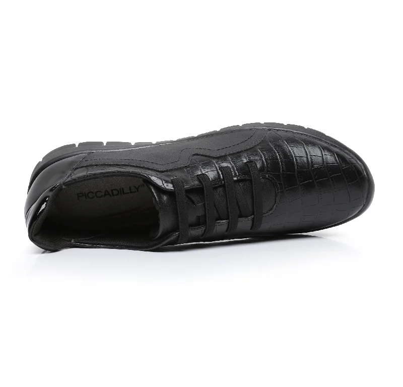 Black Croco Sneakers for Women (970.055)