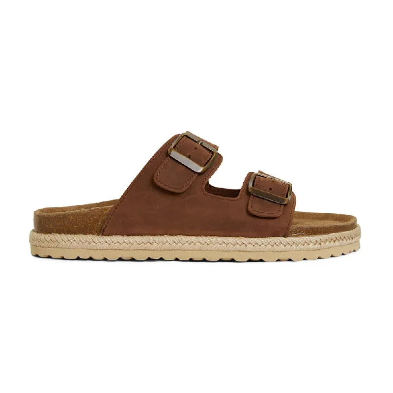 Crete Slide in Brown Nubuck