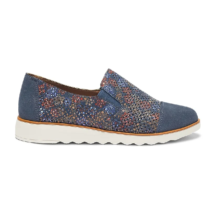 Davis Sneaker in Indigo Floral Leather