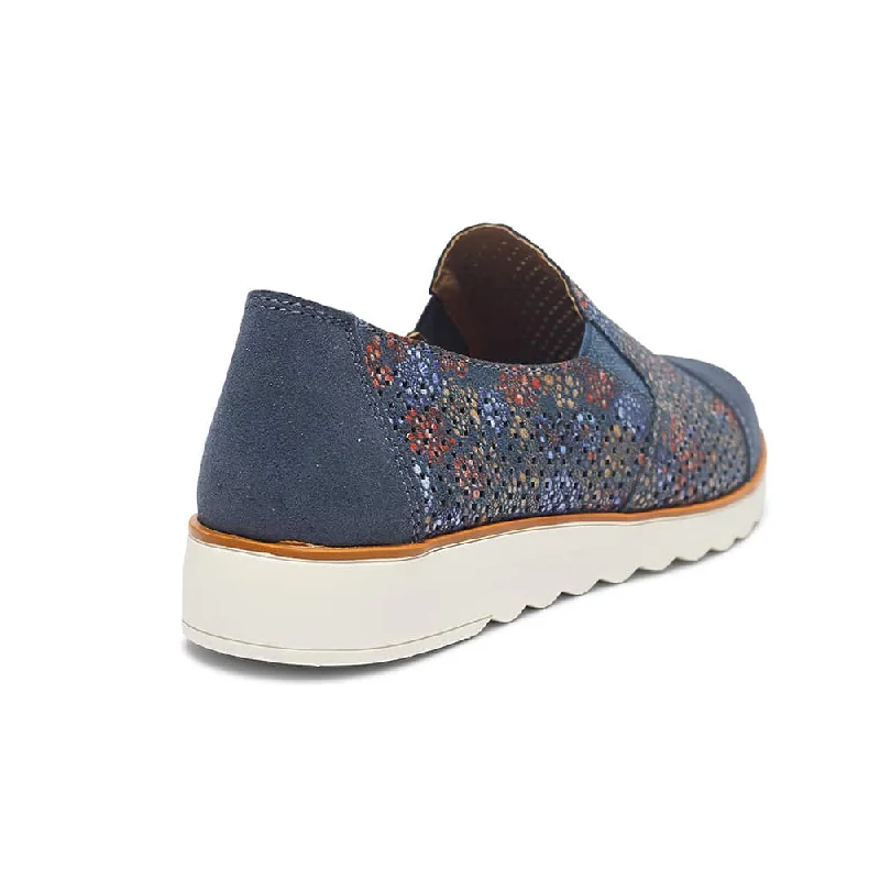 Davis Sneaker in Indigo Floral Leather