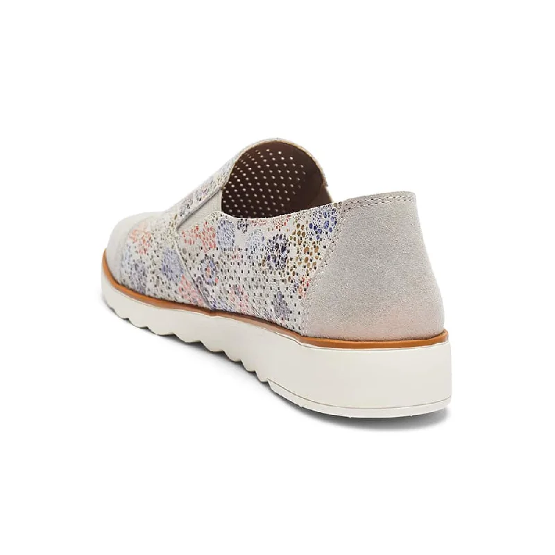 Davis Sneaker in Stone Floral Leather