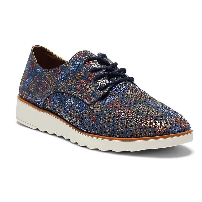 Deed Sneaker in Indigo Floral Leather