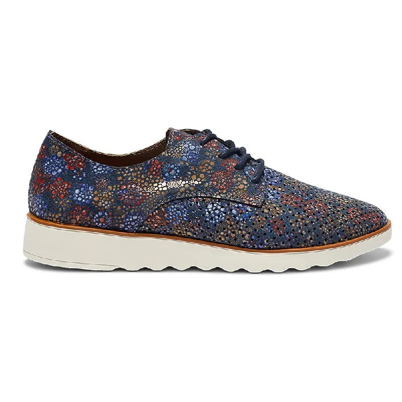 Deed Sneaker in Indigo Floral Leather