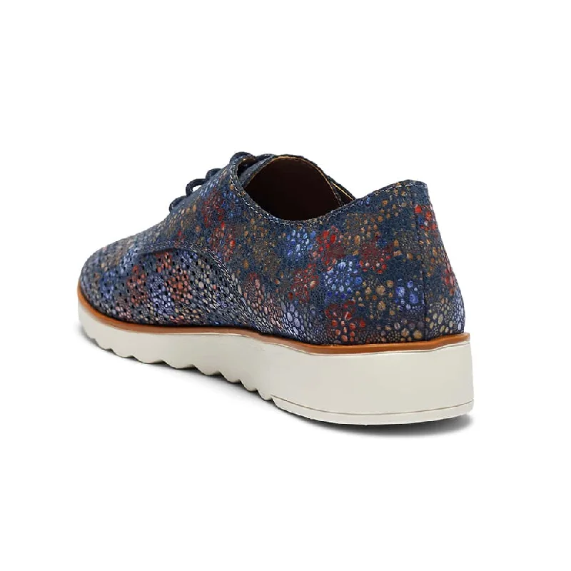 Deed Sneaker in Indigo Floral Leather