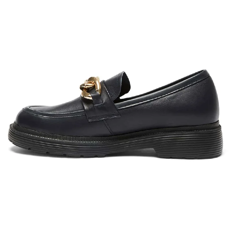 Eloise Loafer in Navy Leather