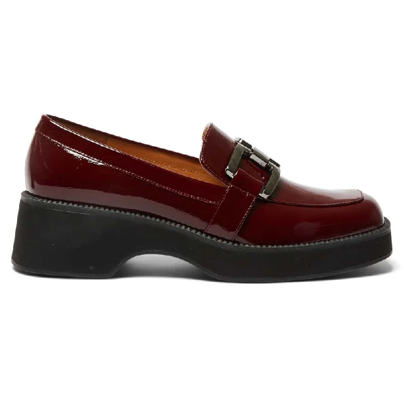 Emma Loafer in Wine Patent