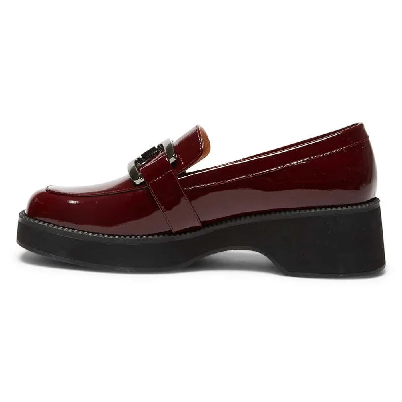 Emma Loafer in Wine Patent