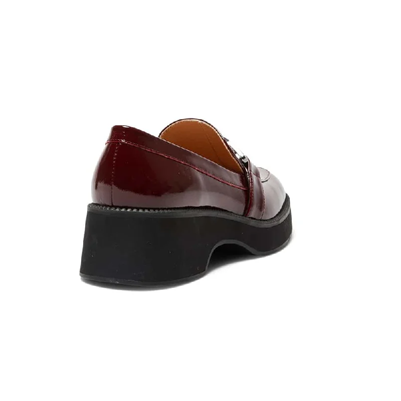 Emma Loafer in Wine Patent