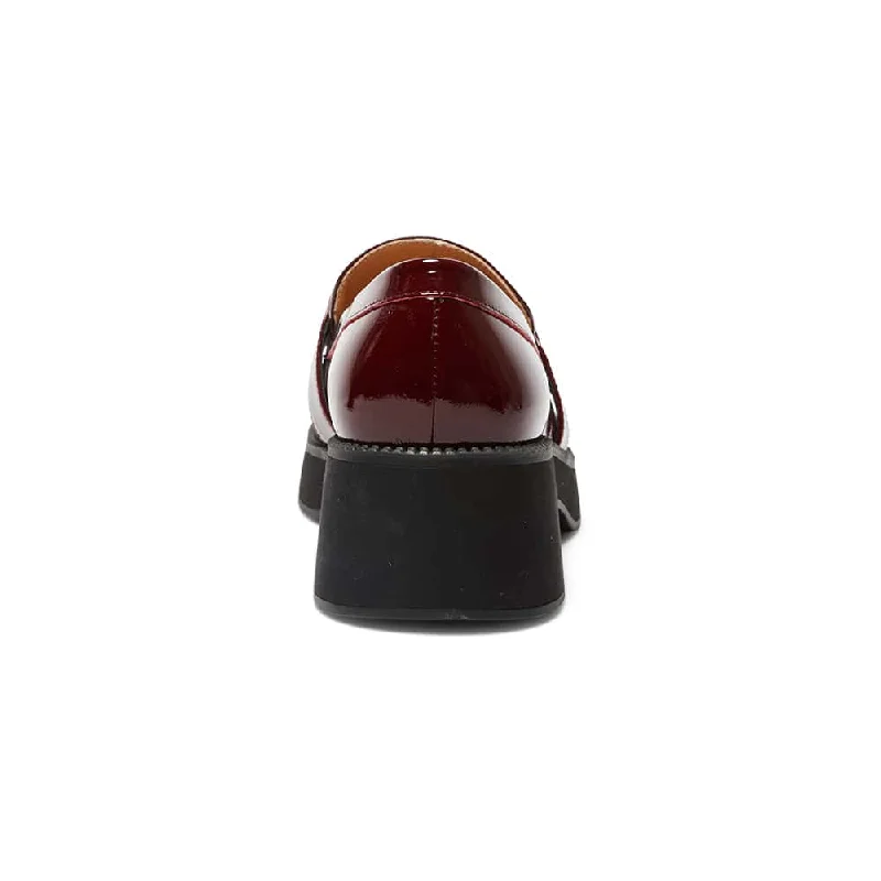 Emma Loafer in Wine Patent