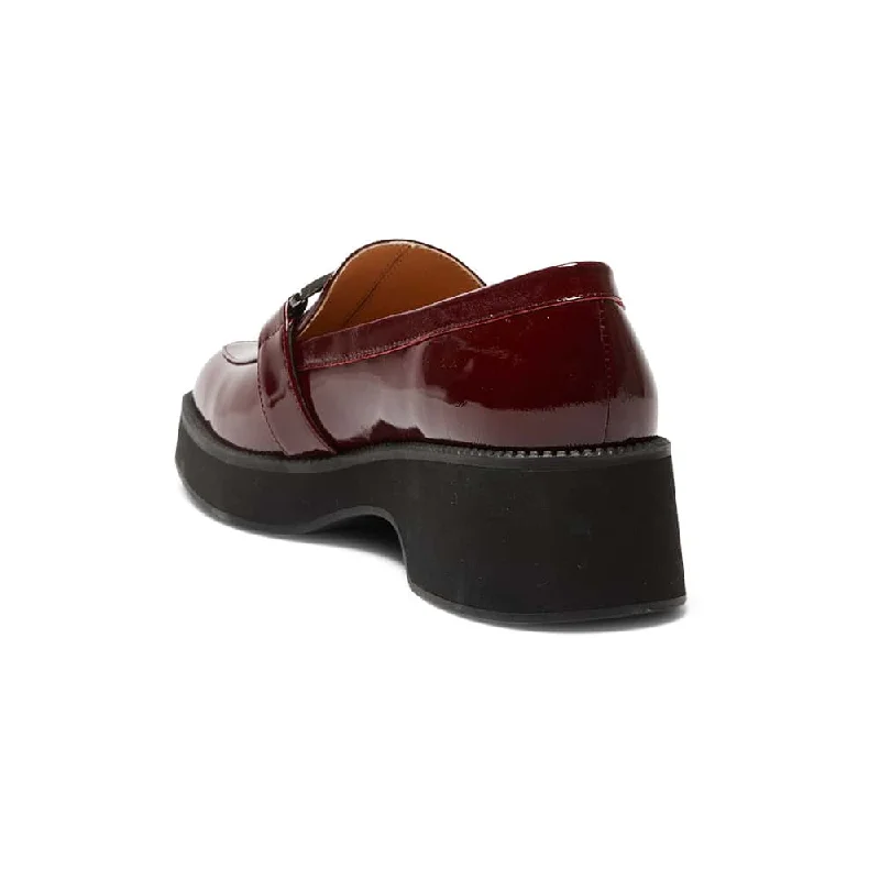 Emma Loafer in Wine Patent