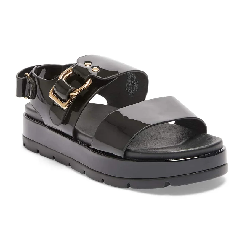 Felix Sandal in Black Patent