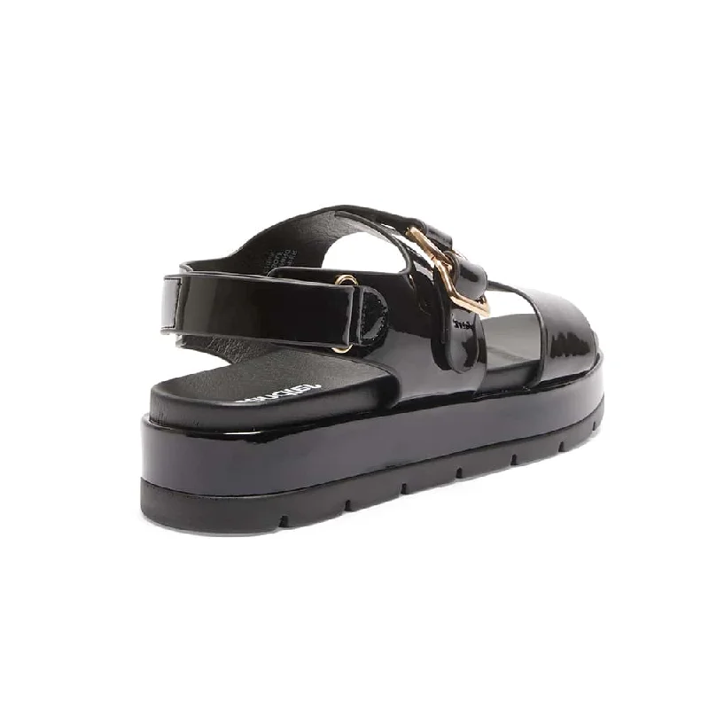 Felix Sandal in Black Patent