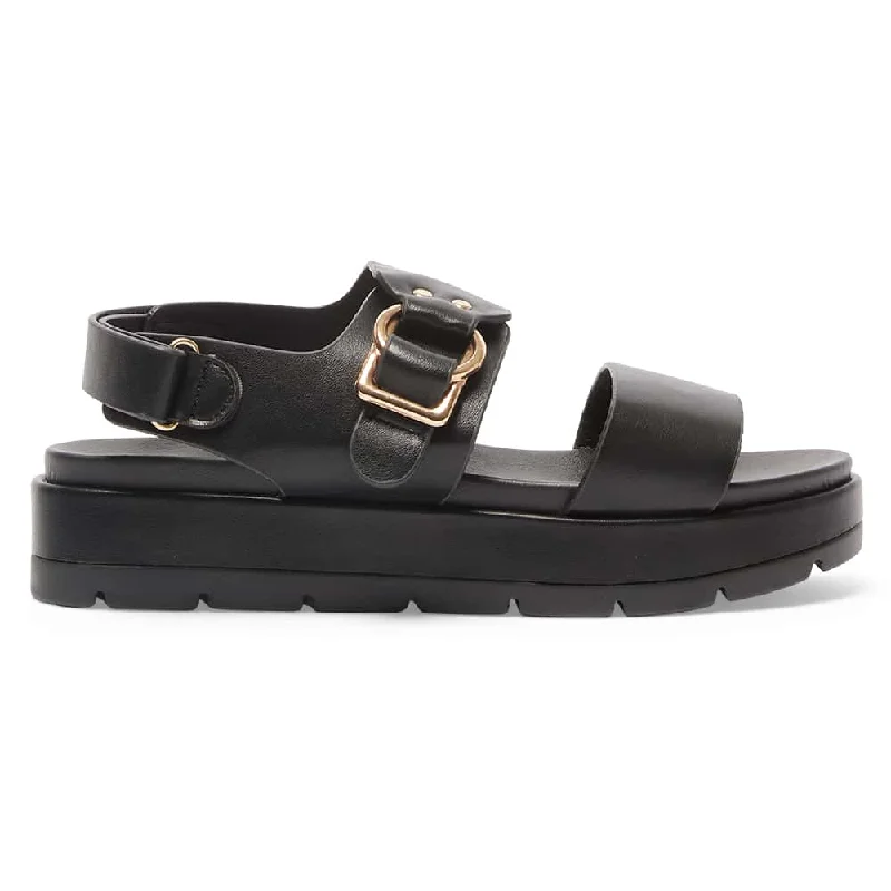 Felix Sandal in Black Smooth