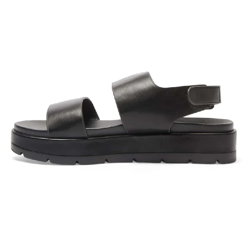 Felix Sandal in Black Smooth