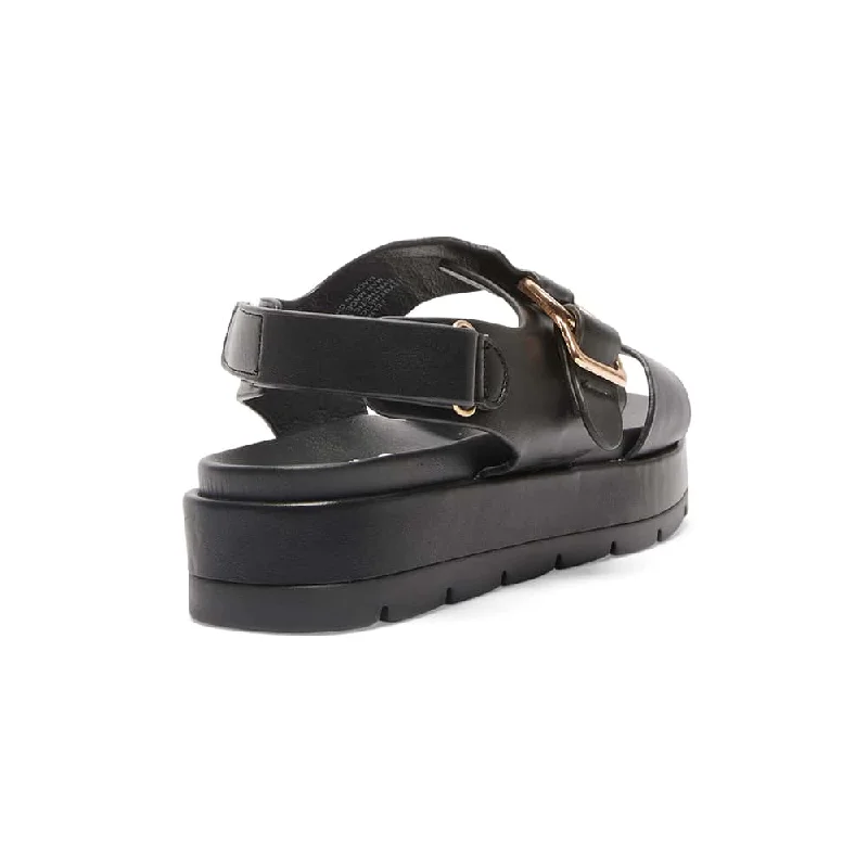 Felix Sandal in Black Smooth