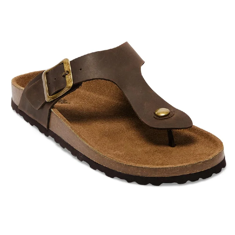 Fresno Sandal in Brown Nubuck