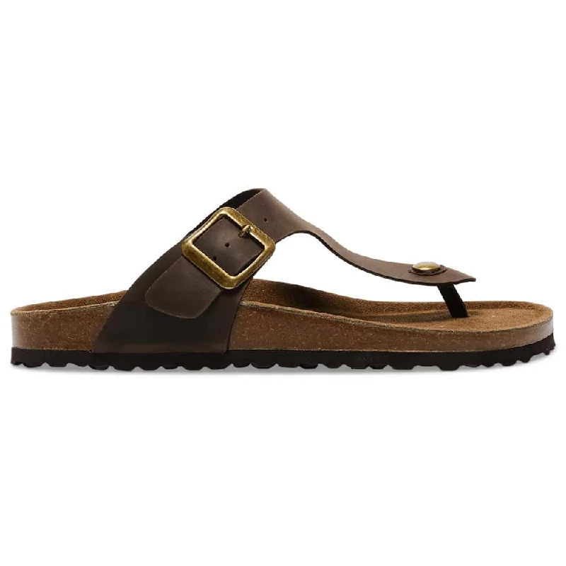 Fresno Sandal in Brown Nubuck