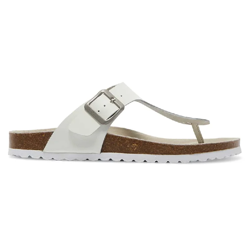 Fresno Sandal in White Leather