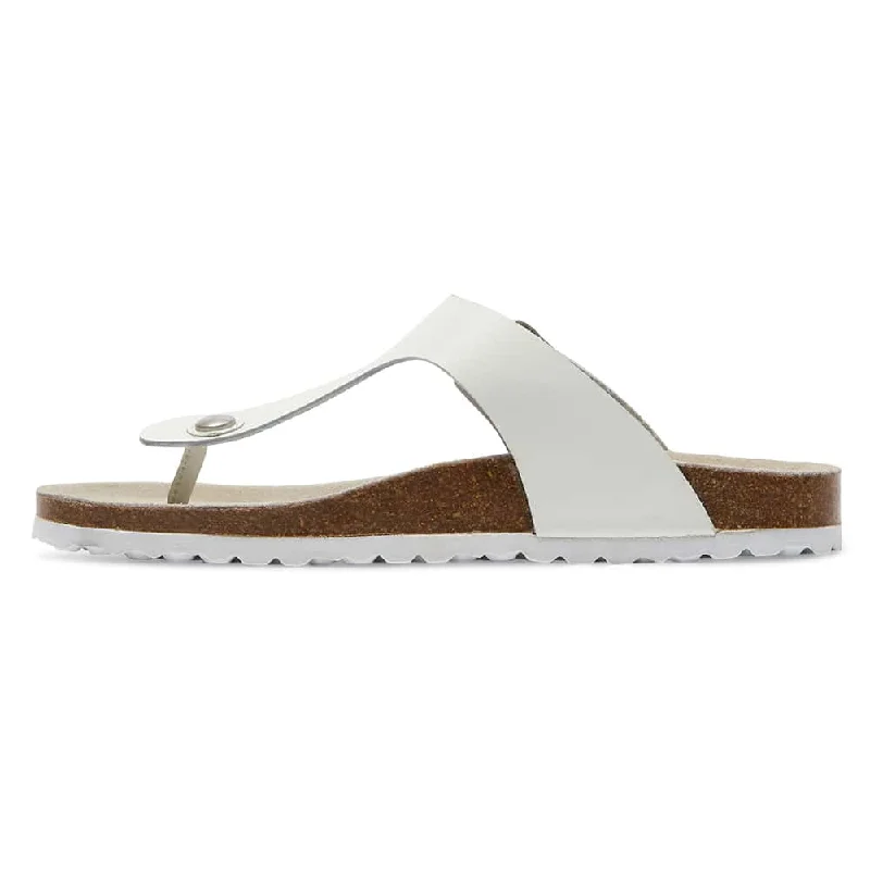 Fresno Sandal in White Leather