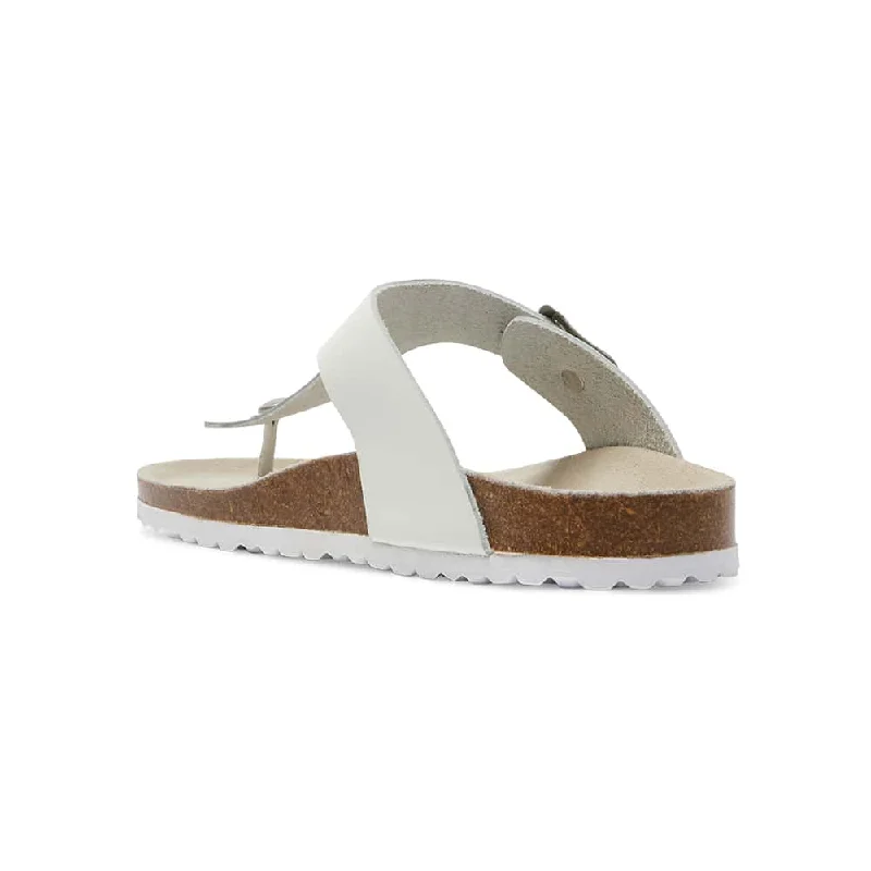 Fresno Sandal in White Leather