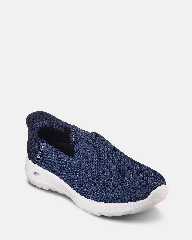 Go Walk Joy Slip In Navy/White