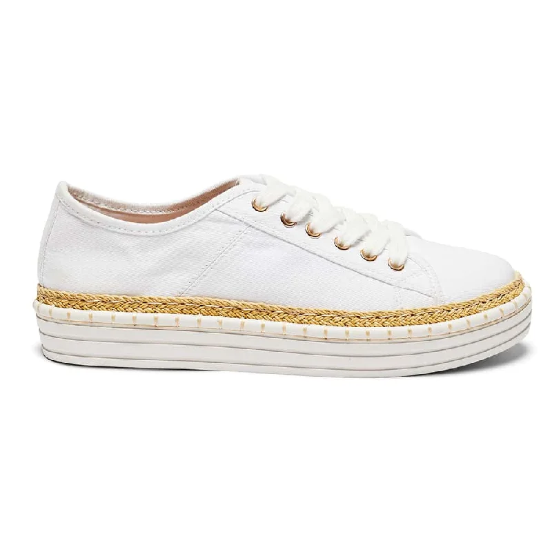 Hadley Sneaker in White Canvas