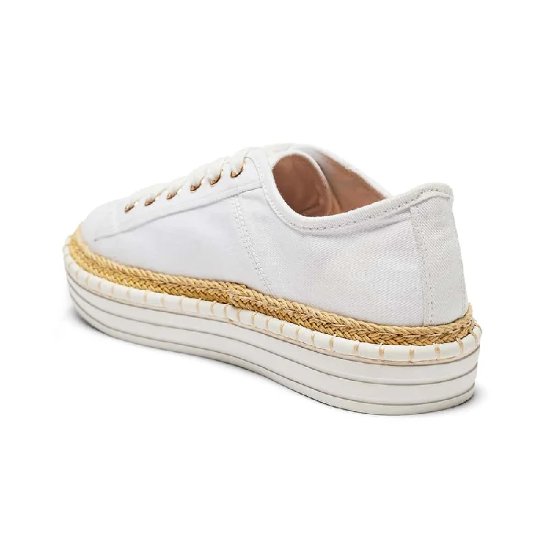 Hadley Sneaker in White Canvas