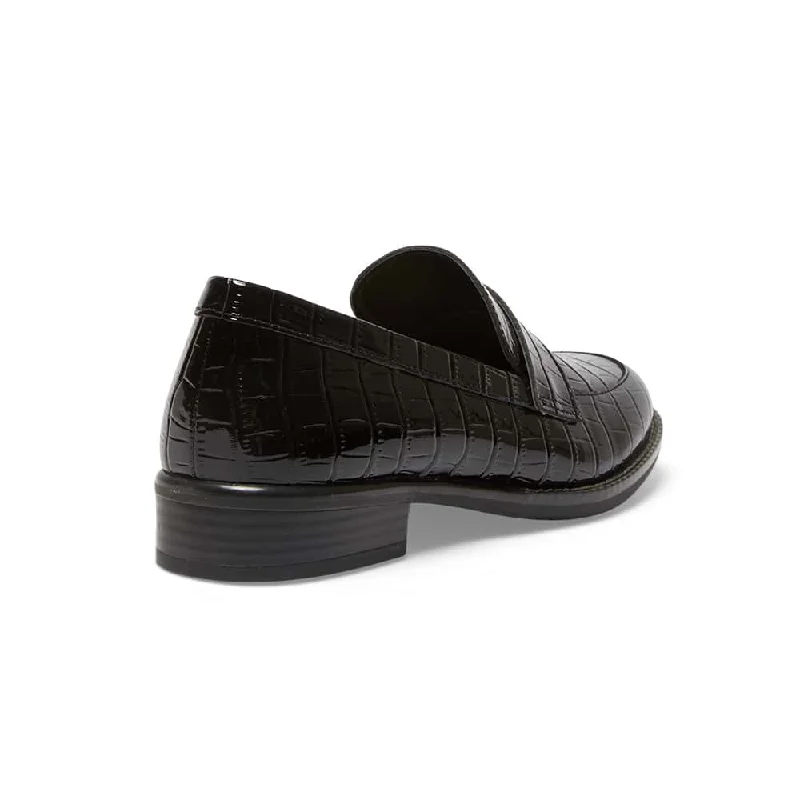 Infinity Loafer in Black Croc