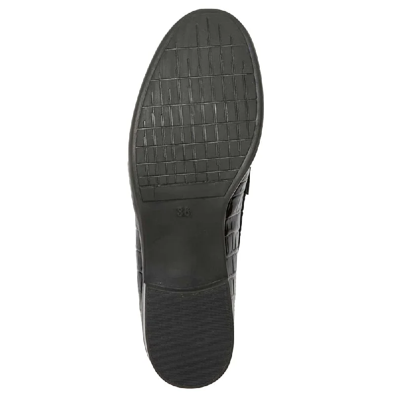 Infinity Loafer in Black Croc