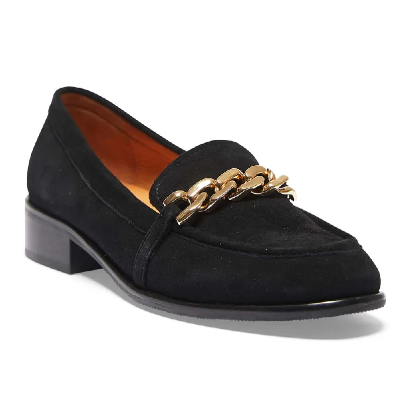 Kate Loafer in Black Suede