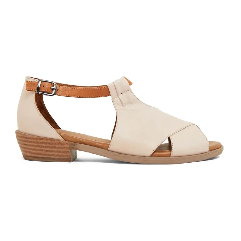 Laguna Sandal in Blush And Cognac Leather