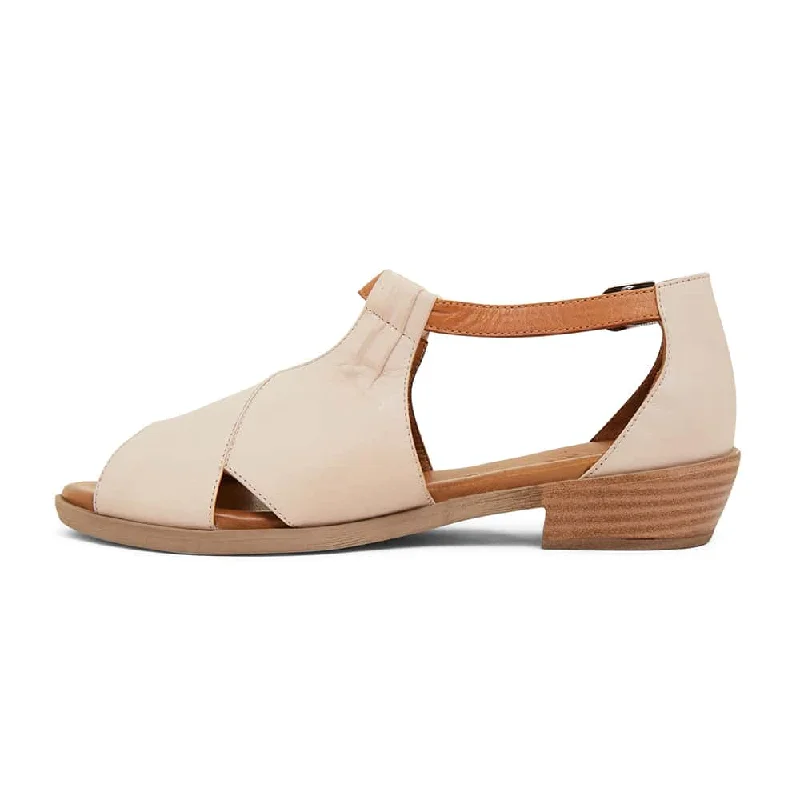 Laguna Sandal in Blush And Cognac Leather