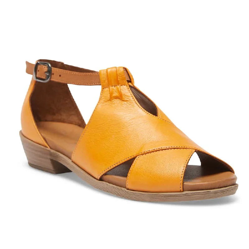 Laguna Sandal in Orange And Cognac Leather