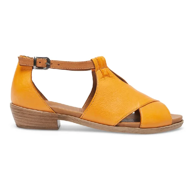 Laguna Sandal in Orange And Cognac Leather