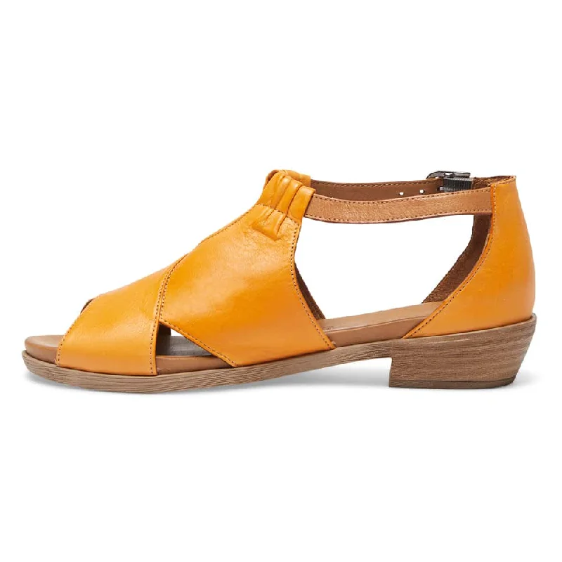 Laguna Sandal in Orange And Cognac Leather