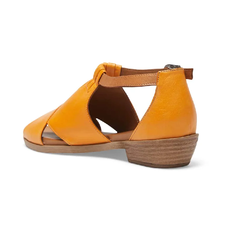 Laguna Sandal in Orange And Cognac Leather