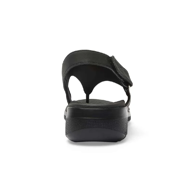 Lantern Wedge in Black Diamante