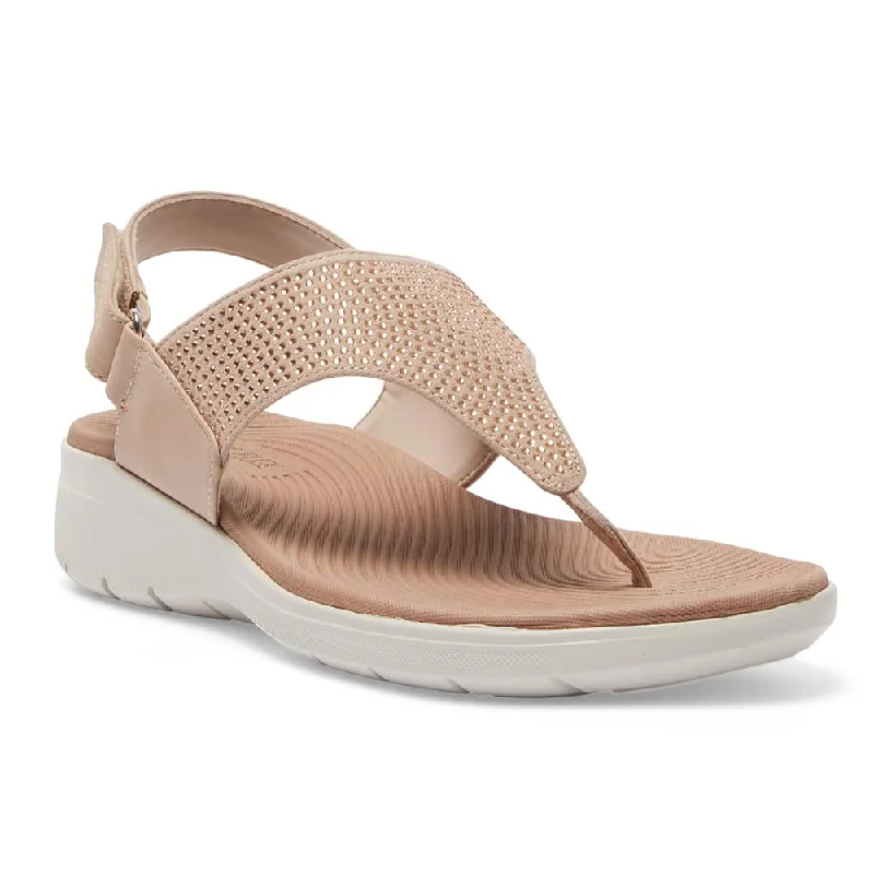 Lantern Wedge in Blush Diamante