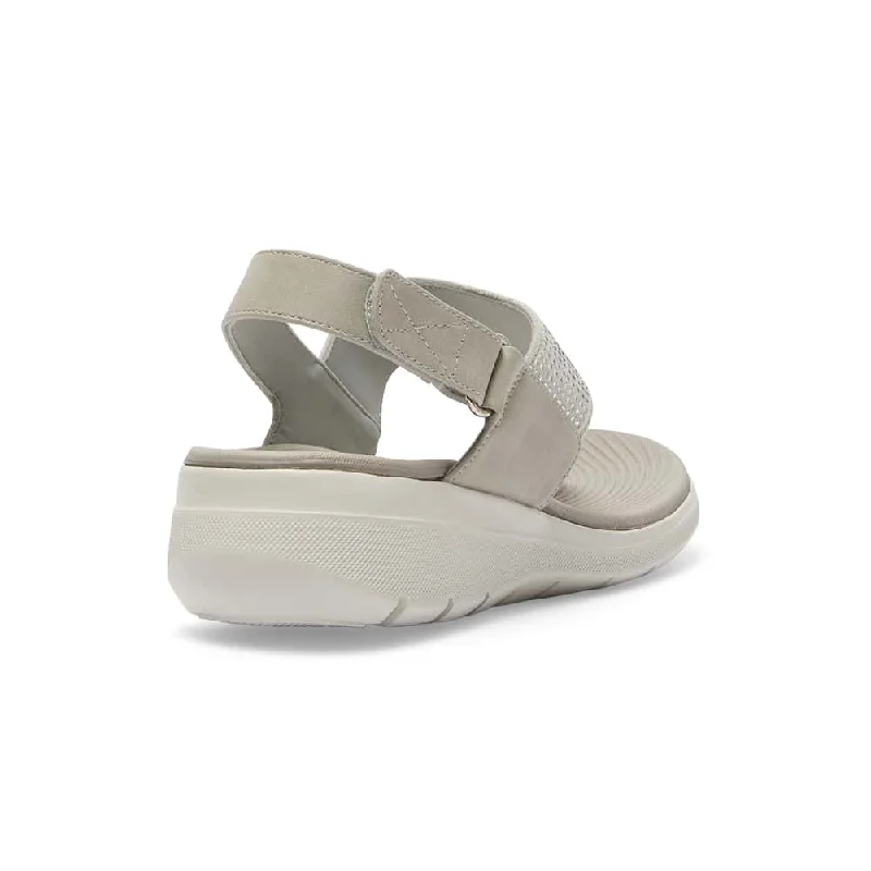 Lantern Wedge in Light Grey Diamante